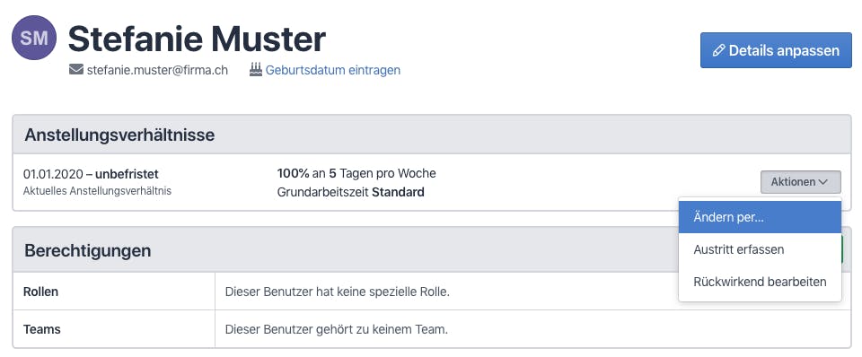 Neue Aktionen auf Knopfdruck