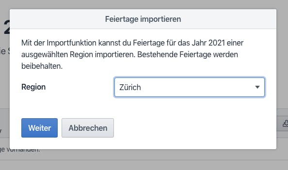 Schritt 1: Kanton auswählen.