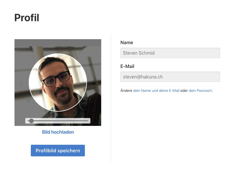 Auf die neue Profilansicht gelangt ihr mit Klick auf euren Namen oben rechts und dann "Profil"